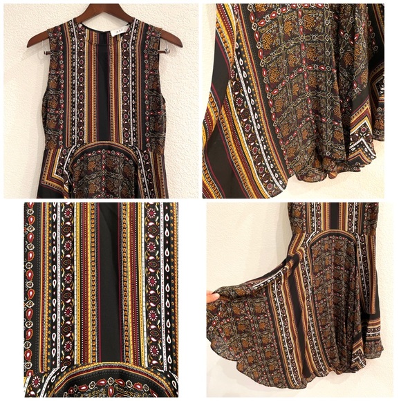 NEW A.L.C. Silk-Crepe Scarf Print Sleeveless Dress Size 2 - Picture 8 of 11